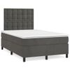 Vidaxl Cama Box Spring Colchón Y Led Terciopelo Gris Oscuro 120x190 Cm