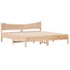 Vidaxl Estructura De Cama Con Cabecero Madera Maciza De Pino 200x200cm Marrón