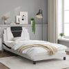 Vidaxl Estructura De Cama Con Cabecero Cuero Sintético Blanco Y Negro