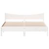 Vidaxl Estructura Cama Cabecero Madera Maciza Pino Blanco 180x200 Cm