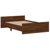 Vidaxl Estructura De Cama Con Cabecero Piecero Roble Marrón 120x190 Cm