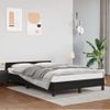 Vidaxl Estructura Cama Con Cabecero Cuero Sintético Negro 120x190 Cm