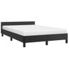 Vidaxl Estructura Cama Con Cabecero Cuero Sintético Negro 120x190 Cm