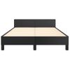 Vidaxl Estructura Cama Con Cabecero Cuero Sintético Negro 120x190 Cm