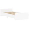 Vidaxl Estructura De Cama Madera Contrachapada Blanca 90x200 Cm