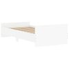 Vidaxl Estructura De Cama Madera Contrachapada Blanca 90x200 Cm