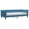 Vidaxl Sofá Cama Con Colchón Terciopelo Azul 80x200 Cm