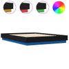 Vidaxl Estructura De Cama Con Luces Led Negro 150x200 Cm