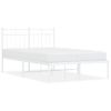 Vidaxl Estructura De Cama De Metal Con Cabecero Blanca 120x200 Cm