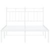 Vidaxl Estructura De Cama De Metal Con Cabecero Blanca 120x200 Cm