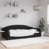 Vidaxl Sofá Cama Tela Negro 100x200 Cm