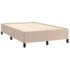 Vidaxl Estructura De Cama Cuero Sintético Color Capuchino 120x190 Cm Marrón