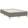 Vidaxl Cama Box Spring Con Colchón Y Led Tela Marrón Oscuro 120x190 Cm Gris