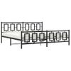 Vidaxl Estructura De Cama Cabecero Y Estribo Metal Negro 193x203 Cm