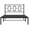 Vidaxl Estructura De Cama Con Cabecero Metal Negro 107x203 Cm