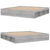 Vidaxl Estructura De Cama Sonoma Gris 200x200 Cm