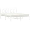 Vidaxl Estructura De Cama Con Cabecero Metal Blanca 160x200 Cm