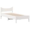 Vidaxl Estructura De Cama Madera Maciza De Pino Blanco 75x190 Cm