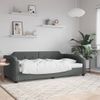 Vidaxl Sofá Cama Tela Gris Oscuro 90x200 Cm