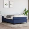 Vidaxl Cama Box Spring Con Colchón Tela Azul 120x190 Cm