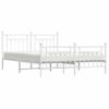 Vidaxl Estructura Cama Metal Con Cabecero Y Pie Cama Blanco 183x213 Cm