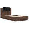 Vidaxl Cama Con Cabecero Madera De Ingeniería Marrón Roble 100x200 Cm