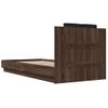 Vidaxl Cama Con Cabecero Madera De Ingeniería Marrón Roble 100x200 Cm