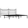 Vidaxl Estructura De Cama Con Cabecero Metal Negro 193x203 Cm