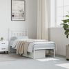 Vidaxl Estructura De Cama De Metal Con Cabecero Blanco 75x190 Cm