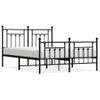 Vidaxl Estructura De Cama Cabecero Y Estribo Metal Negro 140x190 Cm