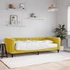 Vidaxl Sofá Cama Con Colchón Terciopelo Amarillo 90x200 Cm