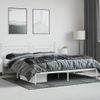 Vidaxl Estructura De Cama De Metal Con Cabecero Blanco 193x203 Cm