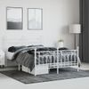 Vidaxl Estructura Cama Metal Con Cabecero Y Estribo Blanco 150x200 Cm