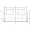 Vidaxl Estructura Cama Metal Con Cabecero Y Estribo Blanco 150x200 Cm