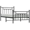 Vidaxl Estructura De Cama Con Cabecero Y Estribo Metal Negro 100x190cm