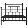 Vidaxl Estructura De Cama Con Cabecero Y Estribo Metal Negro 100x190cm