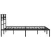 Vidaxl Estructura De Cama Con Cabecero Metal Negro 135x190 Cm