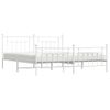 Vidaxl Estructura Cama Metal Con Cabecero Y Pie Cama Blanco 193x203 Cm