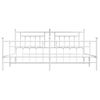 Vidaxl Estructura Cama Metal Con Cabecero Y Pie Cama Blanco 193x203 Cm