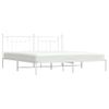 Vidaxl Estructura De Cama Con Cabecero Metal Blanca 200x200 Cm