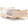 Vidaxl Estructura De Cama Con Cabecero Madera Maciza Pino 120x200 Cm Marrón