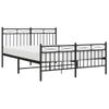 Vidaxl Estructura De Cama Cabecero Y Estribo Metal Negro 140x190 Cm