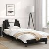 Vidaxl Estructura Cama Cabecero Cuero Sintético Negro Blanco 90x200 Cm