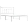 Vidaxl Estructura De Cama De Metal Con Cabecero Blanco 107x203 Cm