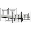 Vidaxl Estructura De Cama Cabecero Y Estribo Metal Negro 140x200 Cm