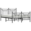 Vidaxl Estructura De Cama Cabecero Y Estribo Metal Negro 140x200 Cm