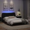 Vidaxl Estructura Cama Con Luces Led Cuero Sintético Negro 140x190 Cm