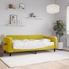 Vidaxl Sofá Cama Con Colchón Terciopelo Amarillo 90x200 Cm