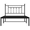 Vidaxl Estructura De Cama Con Cabecero Metal Negro 107x203 Cm