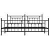 Vidaxl Estructura De Cama Cabecero Y Estribo Metal Negro 193x203cm